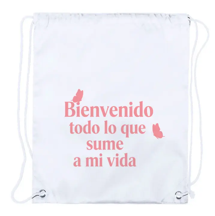 1 Mochila de cuerdas frase bonita consejo positivo amistad playa piscina picnic excursion - 1