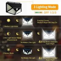Kmt Style - Lámpara de Solar con Sensor de movimiento resencia 3 Funciones, Luz de Emergencia de Solar  Para Exterior  terrzas, accesos, jardines, balcones - details 1