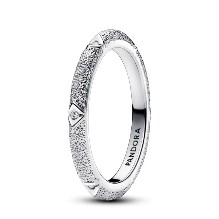 Pandora Anillo en plata de ley Textura y Gemas 193322C01 , para Mujer - 1
