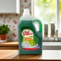 VialPlus Lavavajillas 5 Litros + Regalo Esponja Videla  – Máximo Poder Concentrado con Fórmula Desengrasante Profunda, Fragancia Cítrica y Acción Antibacterias - details 3
