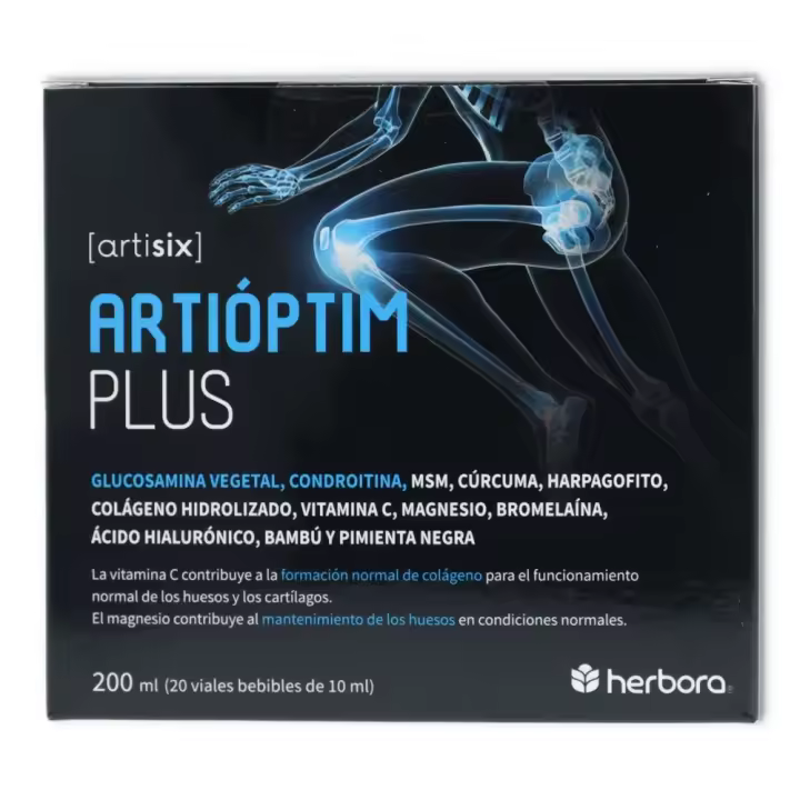 Herbora Artioptim Plus 20 Viales para Salud de las Articulaciones con Sabor a Melocotón - 1