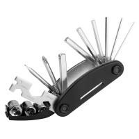 Herramienta De Bicicleta Multifuncional 16 En 1 Portátil Mini Reparación De Bicicleta Herramienta De Ciclismo En Negro Hecho De Acero 45# Peso 195g Tamaño 9*2.5*4.5cm - details 4