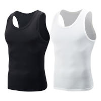 Chaleco De Moda Para Hombres Sin Mangas Transpirable Y Cómodo Para Fitness Al Aire Libre Color Negro Y Blanco Clásico - details 2