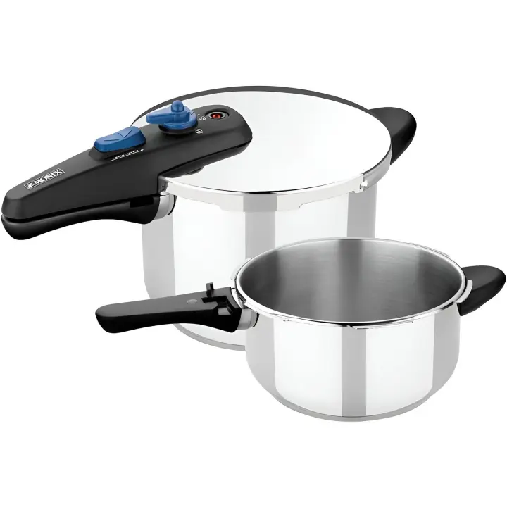 Monix Veloce M570005 - Set Ollas 2U de 4+6L, Apta para Todo Tipo de Cocinas - 1