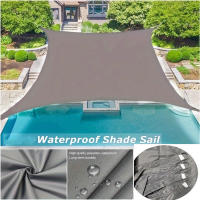 Sail De Sombrilla Impermeable Rectangular Beige 95% Protección UV Para Exterior Patio Jardín Piscina Tela De Pantalla Para Terraza - details 2