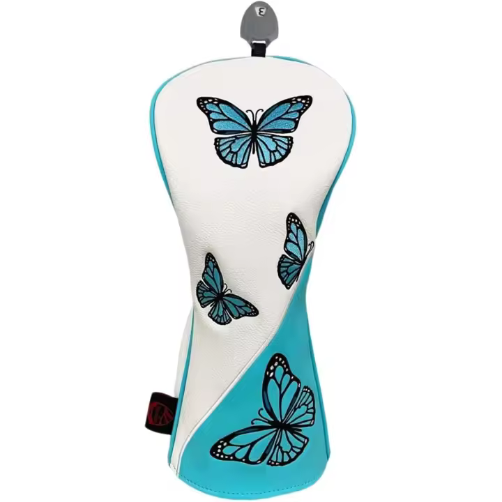 Golf Madera Protección Manga Mariposa Patrón Club Cabeza cubierta para Accesorios - 1
