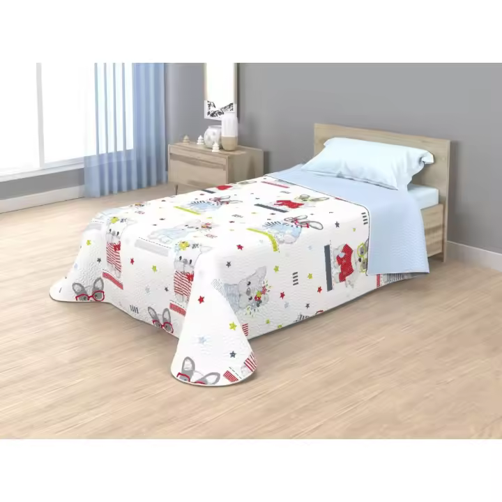 Colcha Juvenil Reversible Diseño Perros - Económica - Mercatienda.es - 1