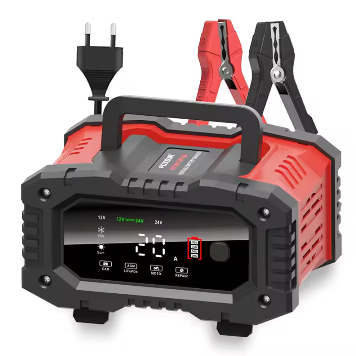 Cargador Inteligente De Batería De Coche Y Motocicleta 12V/24V 20A/10A Para Baterías De Litio AGM GEL Plomo-Acidez LiFePO4 ABS Reparación Función - 1