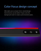 Lámpara De Escritorio Aluminio Con Luz LED RGB Colgante Para Pantalla De Computadora 55-42cm Barra De Luz Ambiental Sincronización Musical USB - details 8