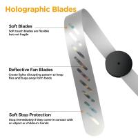 Ventilador Repelente De Mosquitos Para Mesas Repelente Eléctrico Para El Hogar Y Exteriores Con Hojas Holográficas Negro Adecuado Para Uso En Picnics - details 8