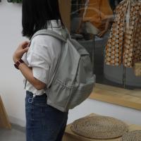 Mochila De Viaje Diario Para Mujer De Gran Capacidad En Color Sólido Con Cierre De Cremallera De Nylon Mochila Escolar Con Manijas Suaves Tamaño Grande 41x30x12cm - details 2