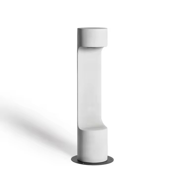 Ledkia Baliza Exterior LED Regulable 6W Cemento Nexul 65 cm Gris Piedra - 1
