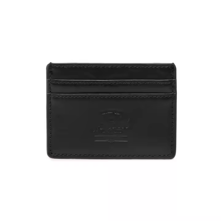 Cartera tarjetero negro  Herschel piel  Charlie - 1