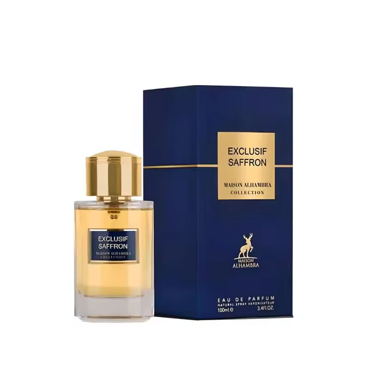 Perfume árabe unisex Exclusif Saffron Maison Alhambra 100ml, Fragancia femenina y masculina unIsex ,duradera , oriental, Perfume de hombre y de mujer NOVEDAD - 1