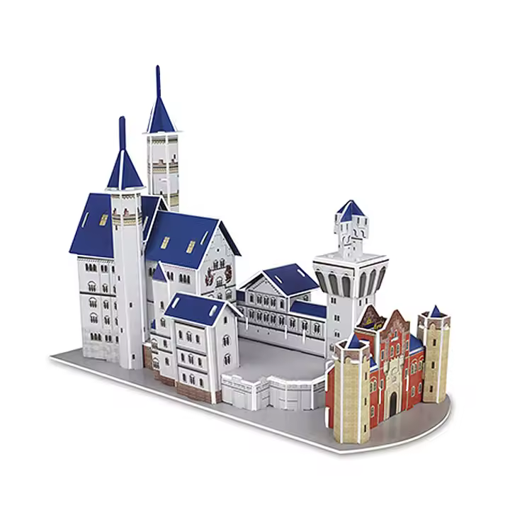 DAM. Puzle 3D de cartón del Castillo de Neuschwanstein en Alemania. 40 piezas. 28x11x21cm. - 1