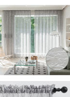 Cortina De Arbolado Silvery Sheer Para Sala De Estar Y Dormitorio Decoración Del Hogar 1 Pieza Moderno Estilo Poliéster Translúcido - details 8