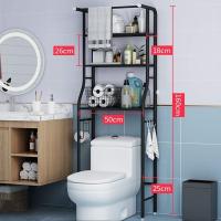 Organizador De Baño De 3 Niveles Sobre El Inodoro 160x50cm , Estante De Almacenamiento  Impermeable  Estante Organizador Multiusos  Ahorra Espacio con 3 Baldas  Patas Ajustables en Altura - details 1
