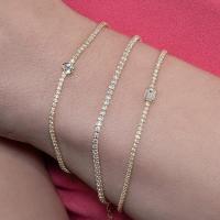 Pulseras de Tenis de Plata para Mujeres y adolescentes, delicada pulsera de Tenis with Piedras de circuito cúbica - details 3