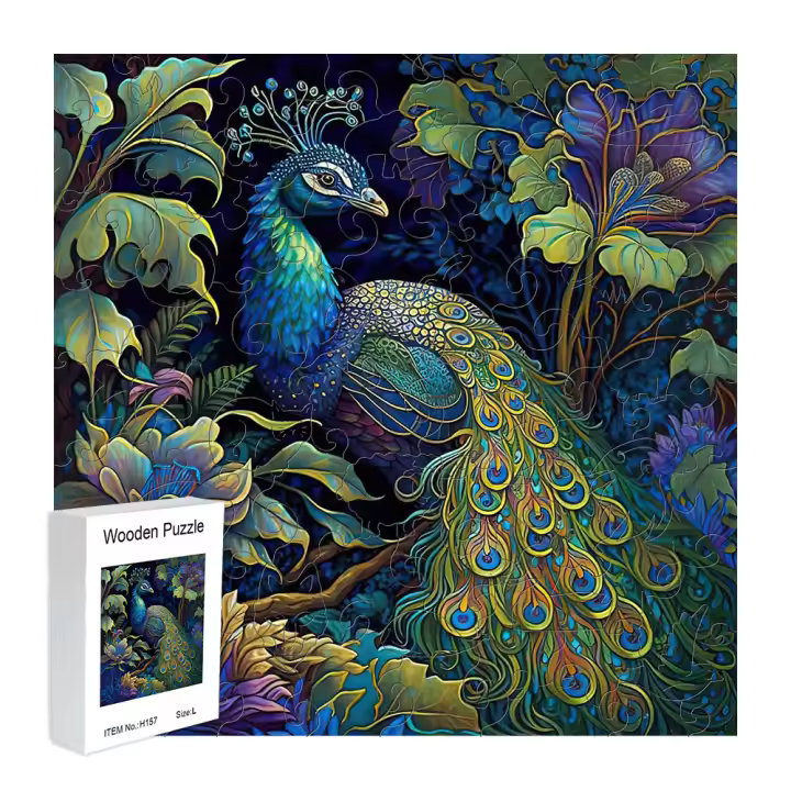 Rompecabezas De Madera En Forma De Peacock Misterioso A3 A4 A5 Modelo 3D Decoración Para El Hogar Regalo De Vacaciones Entretenimiento Y Depresión - 1