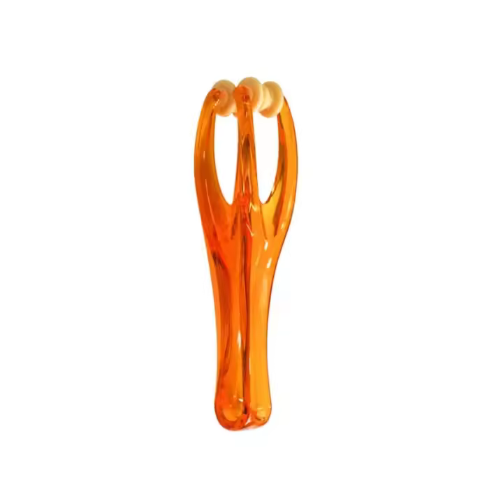 Masajeador De Mano 1Pc Rollador De Masaje Para Aliviar La Fatiga De Los Dedos Y Mejorar La Circulación Súper Masajeador De Acupuntura Portátil De ABS Color Ámbar - 1