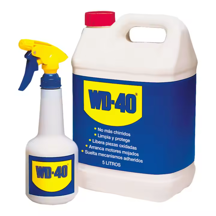 LUBRICANTE MULTI-USO WD40 GARRAFA 5 l + PULVERIZADOR GRATIS WD40 LUBRICANTES Y ACEITES FAMILIA WD40 MULTIPLES APLICACIONES - 1