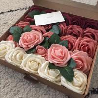 10Pcs Rosas De Espuma PE Artificiales Para Bodas Decoración De Mesa Y Fiestas Blancas Flores Falsas Para Decoración Del Hogar Y Cumpleaños - details 5