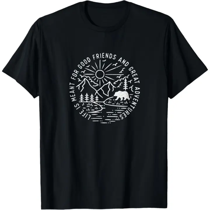 Camiseta de Manga Corta, 100% Algodón, Ropa Unisex para Hombres y Mujeres en 5 Tallas, Camiseta Negra, Cuello redondo con estampado. - 1