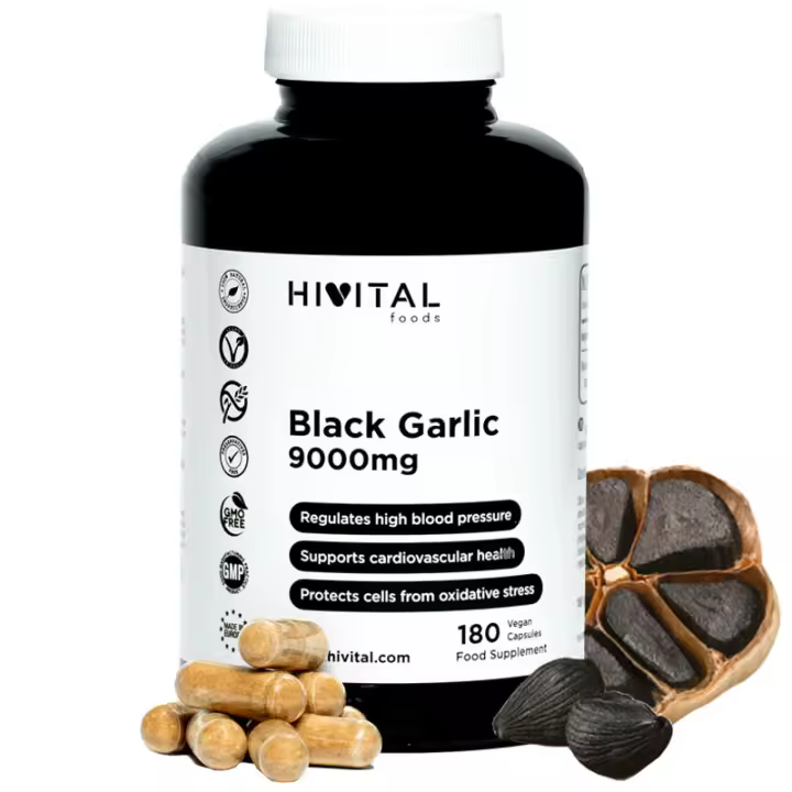 Ajo Negro 9000 mg. 180 cápsulas veganas para 6 meses. Hivital - 1