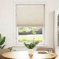Plisse Persiana Cortina Plisada 90X100cm en color Blanco/Crema | protección solar decorativa para ventanas hogar oficina dormitorio fácil de instalar - details 1