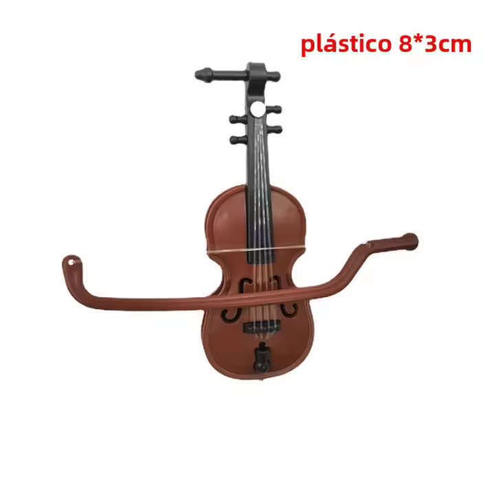 Mini Violín Muestral De 8cm Adorno Decorativo De Instrumentos Musicales De Madera Soporte Incluido Regalos Para Coleccionistas - 1