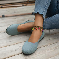 Zapatillas De Ballet Planas Para Mujer Confortables De Tejido Casual Slip on Oficina Barco Talla Grande Mocasines Redondas - details 18