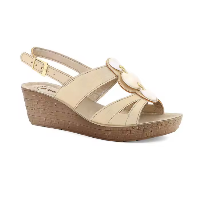 Sandalia cuña Inblu para mujer gm53 color sabia - 1
