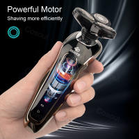 Afeitadora Eléctrica Para Hombres Máquina De Afeitar Barba Recargable Impermeable Con Cabeza Flotante Trimmer De Cabello Y Barba - details 4