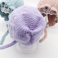 Gorro De Bebé Otoño Invierno Con Diseño De Volante Y Estampado Sólido Ajustable Para Niñas Cabeza Infantil Ropa De Bebé - details 10