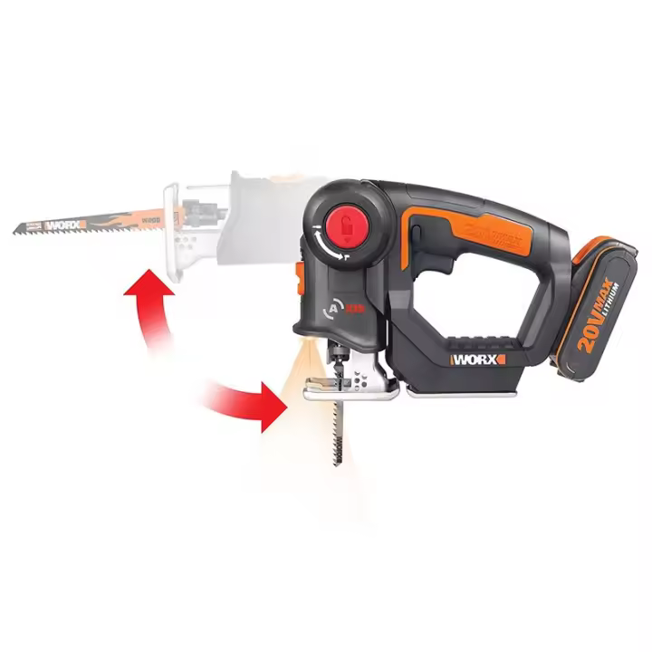 WX550 Worx Axis – Sierra 2 en 1, Sable y Calar Pendular 20V 2.0Ah - 1