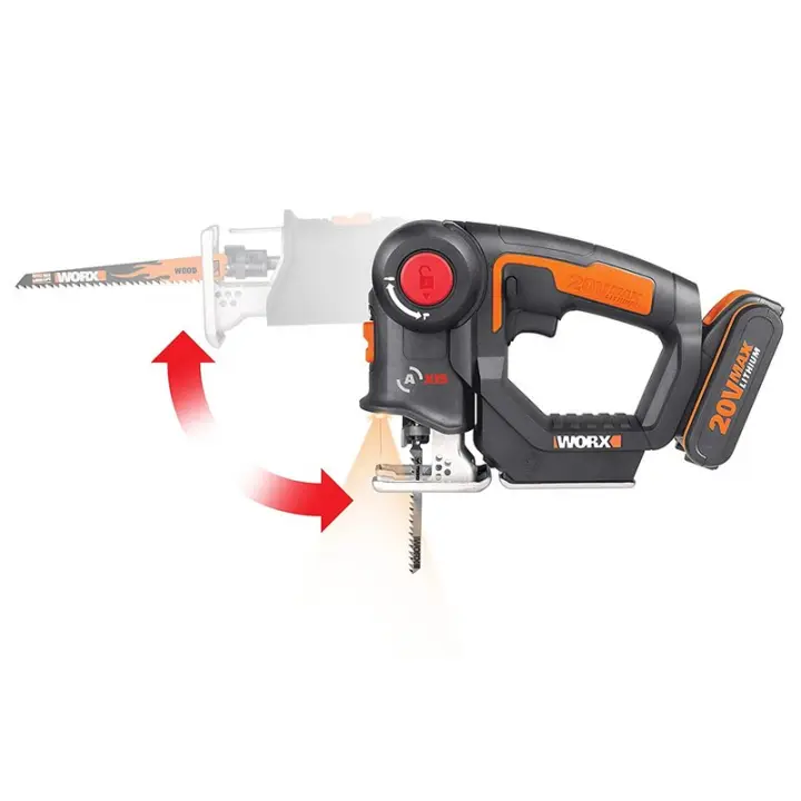 WX550 Worx Axis – Sierra 2 en 1, Sable y Calar Pendular 20V 2.0Ah - 1