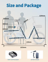 Onesport OT01 Bicicleta Eléctrica de carga Motor sin Cuchillo 48V 27ah Patería 20*2,6 pulgadas neumática Bicicleta Eléctrica de carga 25 km/h velocdad Máxima 100 km Autonomía Máxima - details 8