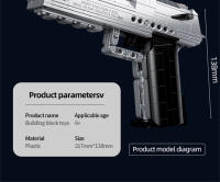 ToylinX Conjunto De Bloques De Construcción De 375 Piezas Con Pistola Disparable Juguete Militar Para Niños Y Adultos Regalo De Halloween - details 7