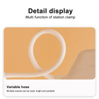 Lámpara De Escritorio Recargable USB Con Clip Y Luz Nocturna Para Dormitorio Estudio Lectura Oficina 360° Flexible - details 12