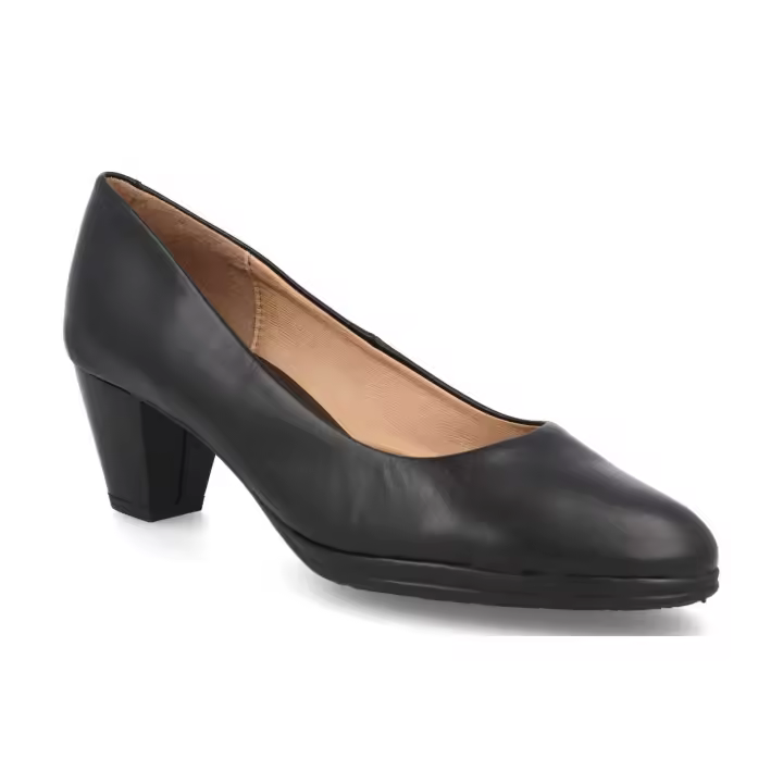 Mº10150 - BDA ZAPATOS DE MUJER  COLORES : NEGRO  TALLAS: 35 AL 41  CORTE EXTERIOR: PIEL  FORRO INTERIOR: TEXTIL  PLANTILLA: PIEL  ALTURA TACÓN / CUÑA : 5,5 CM.  PISO : SINTÉTICO - 1