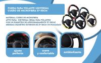 Banner - Funda para volante universal cuero de Microfibra 37-38cm beige