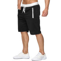 Nuevos Shorts De Running Para Hombres Verano 2024 Color Sólido Con Cinturón Ajustable Y Bolsillo Con Cierre De Cremallera Pantalones Casuales Y Rectos Ligeros De Poliéster - details 1