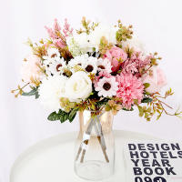 Ramo Artificial De Flores De Seda Rosa Lavanda Hidranegra Margarita Para Decoración De Hogar Boda Navidad Otoño Estilo Floral Hybrido - details 0