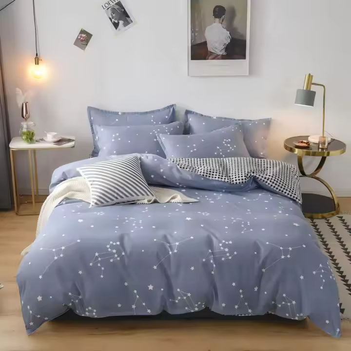 Juego de Funda Nórdica 4 Piezas de Algodón Alta Calidad Juego de Ropa de Cama- Dibujo Elegante - Varios Tamaños Disponibles - 1