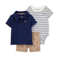 Nueva ropa infantil de verano para niños, bebés y niños pequeños, pantalones cortos de manga corta, camisetas, trajes de tres piezas. - details 24