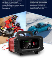 Cargador De Batería Automático Inteligente 12V/24V Para Coche Con Reparación De Pulso Adaptador De Carga Para Agm Gel Wet Lead Acid - details 14