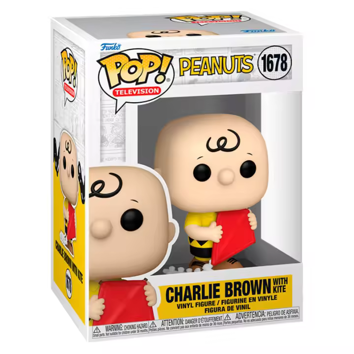 Figura Pop Snoopy Charlie Brown With Kite-Figura de Vinilo Coleccionable - Idea de Regalo- Mercancia Oficial - Juguetes para Niños y Adultos - Movies Fans - Muñeco para Coleccionistas y Exposición - 1