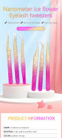 Tijeras Para Pestañas Profesionales Anti-estáticas Con Diseño De Flor De Hielo Herramienta De Maquillaje Para Extensión De Pestañas Acrílicas Accesorio Para Cejas - details 0