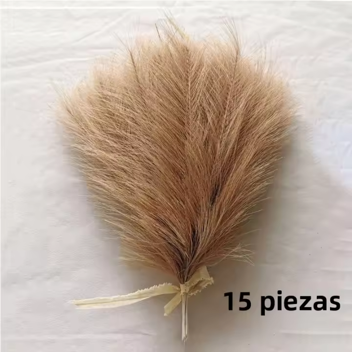 15pcs Bouquet De Pampas Artificial Para Decoración De Casamiento Y Fiestas DIY Flores De Planta Falsa Para Vaso Decorativo - 1