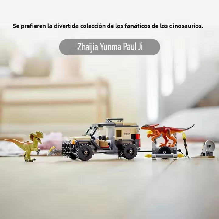 Bloques De Construcción De Dinosaurio Microraptor Y Spinosaurus Para Niños 303 Piezas Camión De Transporte De Mundo Prehistórico Juguete Educativo Regalo Para Niños - 1